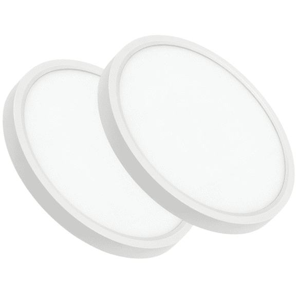 LED 15-Inch Dimmable LED Flush Mount Ceiling Light Fixture, 24W 3200LM, 3CCT in One (3000K/4500K/6000K), ETL Listed (Pack of 2)