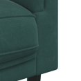 thumbnail image 5 of vidaXL Sofa avec Coussins 3 Places en Velours Vert Foncé, 5 of 5