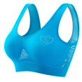 thumbnail image 1 of Women's Rhinestone Sports Bra - Hollow Back Design w/ Wide Strap Support | Anti-Sagging Wireless Bra for Workouts & Mature Figures, 1 of 2
