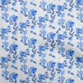 thumbnail image 1 of oneOone Tissu Polyester Spandex Bleu à Fleurs pour Robe Tissu Imprimé au Mètre 56 Pouces de Large, 1 of 4