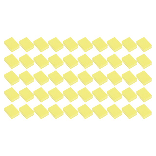 Unique Bargains 50 Pcs Soft Mini High Elasticity Nail Buffers for DIY Yellow