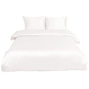 Unique Bargains Satin Duvet Cover Set 3 Piece and Pillow Sham Set