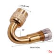thumbnail image 2 of Brass Tire Inflation Nozzle Extender, Universal 45/90/135° Angle Adaptor for Car Motorcycle Bike, Anti-Leak Durable Design, 2 of 8