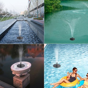 Fontaine de Bain pour Oiseaux à Énergie Solaire avec Pompe à Eau Flottante pour Extérieur, Étang, Jardin, Piscine