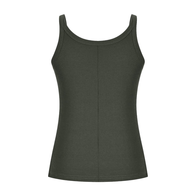 Yuyuzo Plus Size Tank Tops for Women Ribbed Knit Sleeveless Crop Tops Round Neck Slim Fitted Soft Base Layer Camis Tees