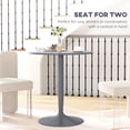 thumbnail image 4 of HOMCOM Round Dining Table with Steel Base, Non-slip Pad for Living Room, 4 of 10
