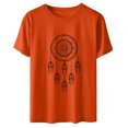 thumbnail image 5 of Dadaria T-Shirt Orange pour Femme à Manches Courtes, Col Rond, Tee d'Été, Chandail Attrape-Rêves, Blouses m, 5 of 5