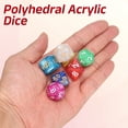 thumbnail image 4 of Polyhedral DND Dice Set, 7 Pcs DND Acrylic Dice for RPG Role Playing Table Games Tabletop Gaming Accessories, Pearl Pattern Neon Yellow, 4 of 6