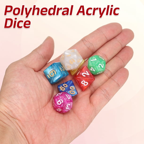 DND-Dice Lot de 7 dés polyédriques avec bords tranchants pour jeu de rôle esthétique de table Galaxy-Series Dnd-dés avec bords arrondis
