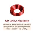thumbnail image 4 of Unique Bargains 30packs Countersunk Washer M4 Anodized Aluminum Alloy Finishing Washers, Red, 4 of 4