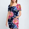 thumbnail image 2 of yoeyez Robe de Maternité Grande Taille pour Femmes à Manches Courtes, Col Rond, Imprimé Floral, Robe Soleil, Robe d'Allaitement de Maternité, Vêtements de Grossesse Grande Taille en Liquidation Multicolore,P, 2 of 6