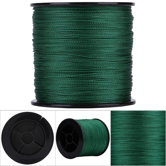 500m PE Braided, Strong Fishing Lines Multi Filament Tarocchi 4 Strands Super Fish Rope Cord Green 1