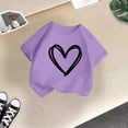 thumbnail image 4 of Vêtements pour Filles Col Rond Imprimé T-Shirt Fille Tout-Petit Manches Courtes Vêtements d'Été pour Ados 3-4 Ans Vêtements pour Filles Mode Filles, 4 of 4