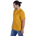 thumbnail image 4 of Atasi Short Kurta Mandarin Collar Tee Solid Short Sleeve Henley Shirt With Pocket, 4 of 7