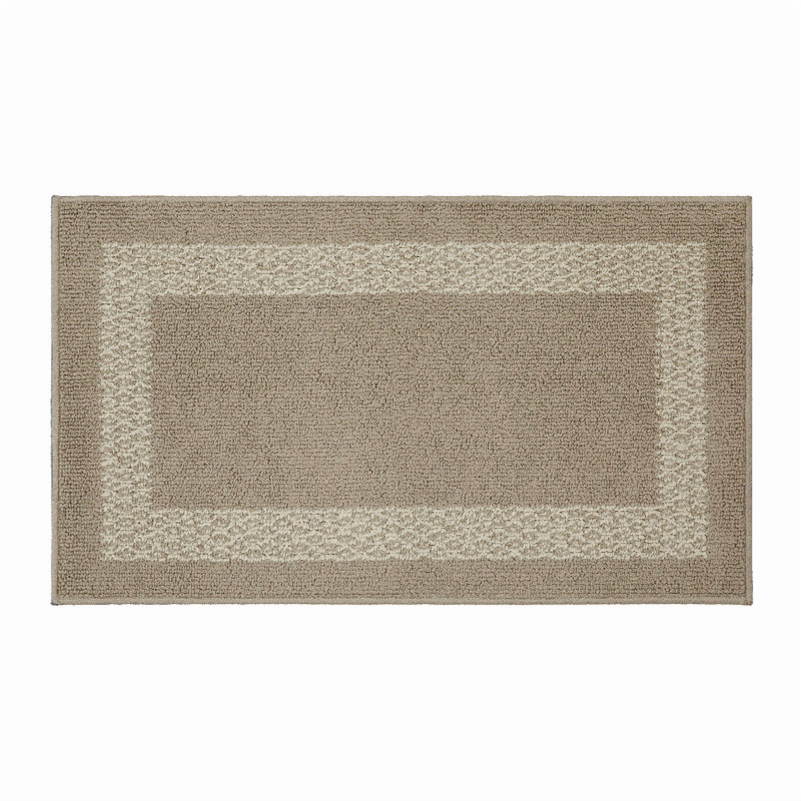 Marina Decoration Decor Luxury Non-Slip Rubber Backing Safety Soft Runner Area Carpet Floor Rug Indoor Interior Accent Decorative Mat, Taupe Color Diamond Design, 20 x 72 Inch