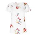 thumbnail image 3 of SMihono Hauts pour Femmes Été Chic Décontracté Grande Taille pour Femmes Mode Confortable Décontracté Col Rond Manches Courtes Haut Imprimé Blouse T-shirt Oversize pour Femmes 2023, 3 of 4