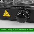 thumbnail image 4 of YOPTOP Portable 2000W Electric Double Burner 110V Hot Plate Heating Cooktop Camping Dorm Stove Cooker with Plug, 4 of 8