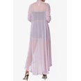 thumbnail image 2 of TheMogan Cardigan Ouvert à Manches Longues en Maille pour Femmes Mi-Mollet Caftan Transparent, 2 of 6