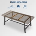thumbnail image 4 of EDTara 62.99" Large Dining Table for 4–6, Rustic Wood Top with Sturdy Black Metal Legs, Industrial Rectangular Table for Kitchen, Dining Room & Living Room, 4 of 8