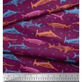 thumbnail image 2 of Soimoi Poly Georgette Fabric Bubbles & Fish Ocean Decor Fabric Printed Yard 52 Inch Wide, 2 of 2