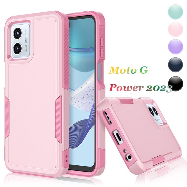 For Motorola Moto G 5G 2023 Phone Case,2 in 1 Hard PC Phone Case for Moto G 5G 2023 , Rubber & Rugged Shockproof Full Body Protection Case Cover - Black