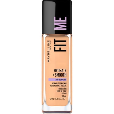 Maybelline Fit Me Hydrate + Smooth Fond De Teint FPS 18, Beige Naturel
