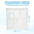 thumbnail image 2 of Uxcell Acrylic Collage Photo Frame, Fits Photos Floating Magnetic Picture Frames with Stand for Home Refrigerator Fridge Gray, 2 of 7
