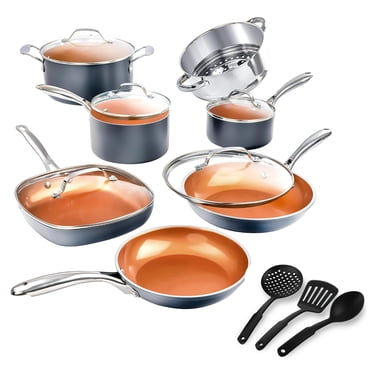 Gotham Steel 15 Pc Pots and Pans Set Ceramic Nonstick Cookware Set