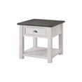 thumbnail image 1 of Martin Svensson Home Monterey Solid Wood End Table White with Grey Top, 1 of 1