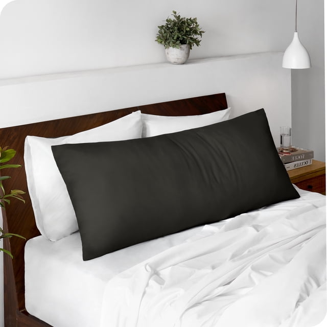 Bare Home Body Pillowcase - Zipper Closure - Ultra Soft - Double Brushed - Forged Iron Gray