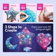 thumbnail image 2 of Joyfy 3D String Art Craft Kit for Kids, 3-Pack Light Up String Light with 30 Multi-Colored LED Bulbs, Arts and Crafts Set, Christmas Toys Birthday Gifts for Girls Age 6 7 8 9 10 11 12, 2 of 10