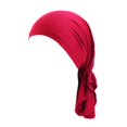 thumbnail image 1 of Chapeau Tressé Réversible Ajustable pour Femmes avec Perles, Style Musulman, Volant, Cancer, Bonnet Enveloppant, Bonnets de Nuit, Doublé Satin, Bonnets pour Cheveux, 1 of 2