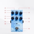 thumbnail image 2 of Guitar Effect Pedal – Mini Analog with Digital Delay & 9 Reverbs – True Bypass, Pure Analog – Metal Shell – Electric Guitar Tool – Sky Blue, 2 of 8