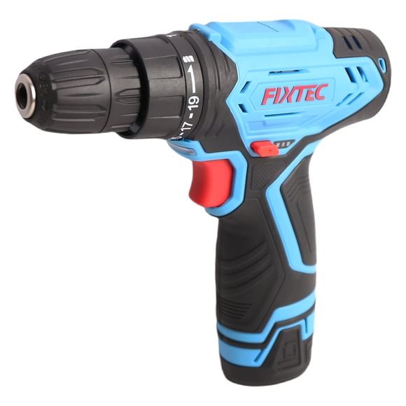 FIXTEC 12V Lithium-Ion Cordless 3/8-inch Drill Kit with Battery, Charger, FCD12L041