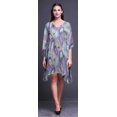thumbnail image 2 of Bimba Sortie de Plage à Plumes Kaftan de Bikini Couvre-Maillot Robe Midi pour Femmes Courte Caftan-S-L, 2 of 5