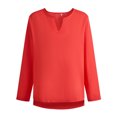 thumbnail image 5 of Yuyuzo Long Sleeve Shirts for Men Cotton Linen Notch V Neck Solid Color Casual Fall Winter Basic Tops, 5 of 5