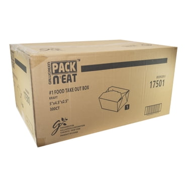 Pack N Eat Kraft Number 1 Take Out Box -- 300 per case