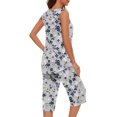 thumbnail image 4 of Baikeli Women Sets Clearance Sale Two Piece Outfits for Women Plus Size Suits Striped Tops Drawstring Waist Pants Jogger Sets with Pockets Wide Leg Pants Set for Women, 4 of 7