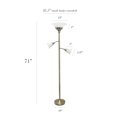 thumbnail image 3 of Elegant Designs 3 Light Floor Lamp with Scalloped Glass Shades, 3 of 8