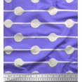 thumbnail image 1 of Soimoi Purple polyester Crepe Fabric Dot & Stripe Print Sewing Fabric Yard 52 Inch Wide, 1 of 5