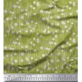 thumbnail image 1 of Soimoi Poly Georgette Fabric Geometrical Check & Aster Floral Printed Fabric 1 Yard 42 Inch Wide, 1 of 3