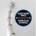 thumbnail image 3 of Mainstays Smart Rods Permanent-Mount Curved Shower Rod, 48" to 72", 3 of 6