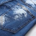 thumbnail image 4 of Cameland Men's Ripped Denim Trunks Stretchy Washed Jeans Trunks Cut-off Classic Fit Biker Jeans Trunks, 4 of 9