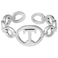 thumbnail image 1 of TIMIFIS Silver Rings Titanium Steel Plated 26 Letter English Opening Finger Hollow Valentine'S Day Gift, 1 of 1