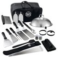 thumbnail image 1 of grillers choice 32 Piece griddle Accessories Set Metal Spatulas - commercial Heavy Duty Stainless Steel,Flat Top,grill,Indoor-Outdoor,Hibachi,BBQ gril, 1 of 3
