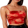 thumbnail image 1 of Women Summer Backless Bandage Cami Spaghetti Strap Cropped Top, 1 of 6