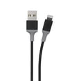 thumbnail image 1 of Scosche Strikeline MFi Certified Lightning Charge & Sync Cable for All Lightning Devices 4-Foot. Gray/Space Gray i34BY-SP, 1 of 9