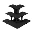 thumbnail image 1 of simhoa 3 Tier Corner Tiered Display Stand 3 Step Corner Display Rack for Tradeshows Arc black, 1 of 8