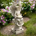 thumbnail image 1 of Northlight Bougeoir Paisible Angel 17 Pouces sur Piédestal Statue Extérieure, 1 of 5
