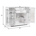 thumbnail image 2 of Costway Buffet Storage Cabinet Console Cupboard W/Glass Door Drawers Kitchen Dining Room, 2 of 10